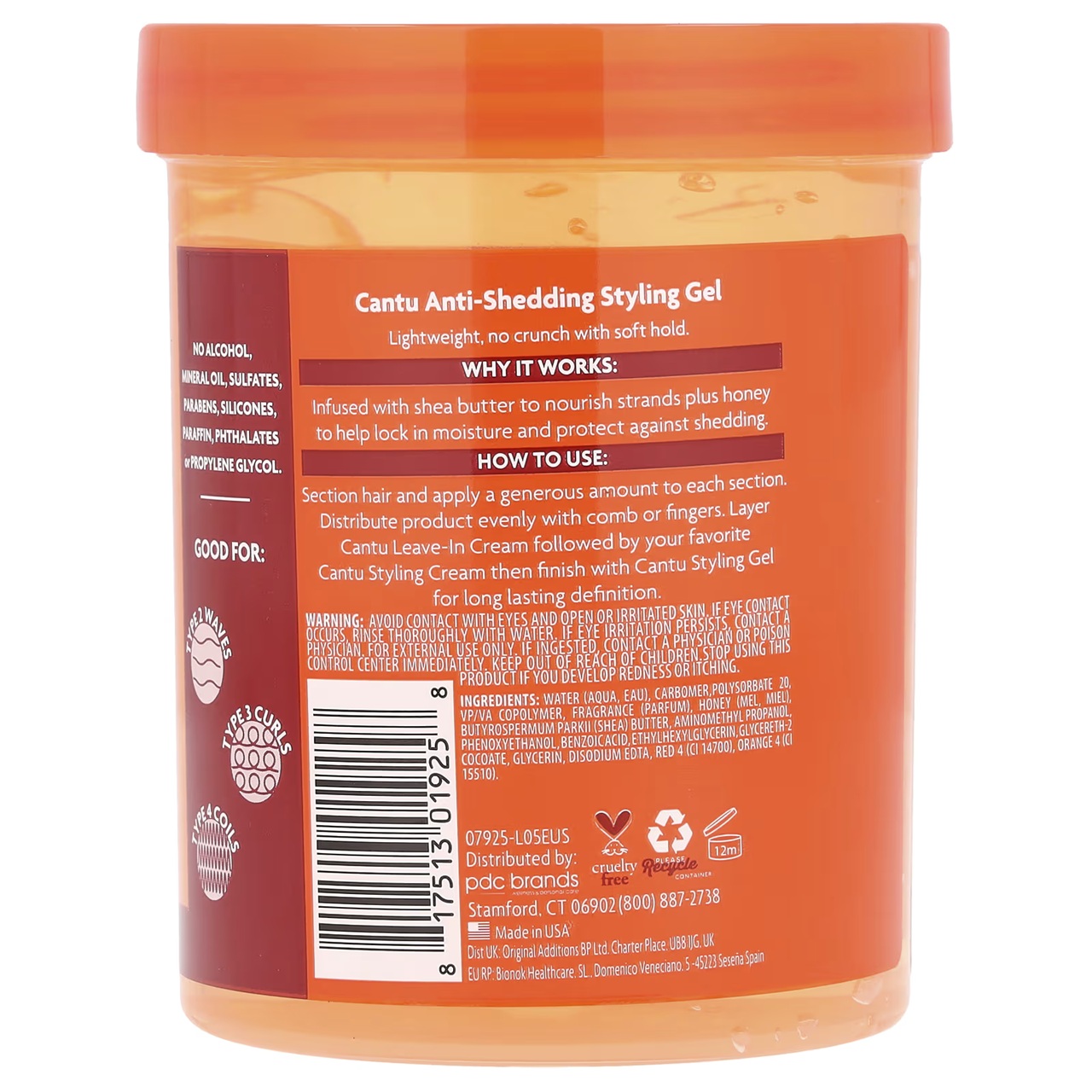 Cantu Shea Butter Anti-Shedding Styling Gel with Honey 524g - Image 2