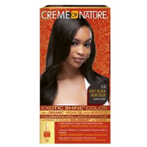 Creme Of Nature 3.0 Soft Black Exotic Shine Color With Organic Argan Oil From Morocco
