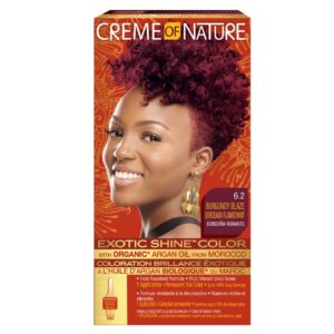Creme Of Nature 6.2 Burgundy Blaze Exotic Shine Color With Organic Argan Oil From Morocco