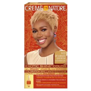 Creme Of Nature 9.23 Light Golden Blonde Exotic Shine Color With Organic Argan Oil From Morocco